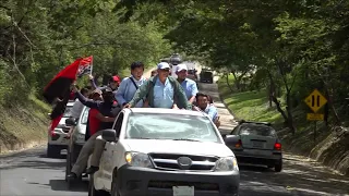 Militancia de Nueva Segovia participa en caravana motorizada