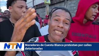 Cuesta Blanca residents protest deteriorating streets