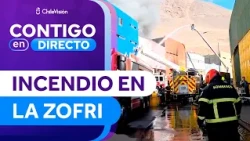 WITH A HUGE COLUMN OF SMOKE: Voracious fire affects Zofri warehouses - Contigo en Directo