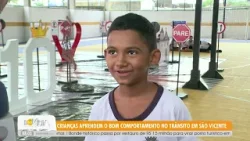 Crianças aprendem o bom comportamente no trânsito em São Vicente - 01/04/26