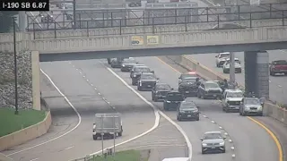 Driver hurt in five vehicle crash on 190