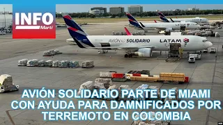 Solidarity flight departs Miami with aid for victims in Colombia