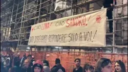 25 aprile, lo striscione di Genova Antifascista a sostegno della Palestina libera