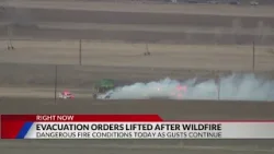 Evacuation orders lifted after wildfire