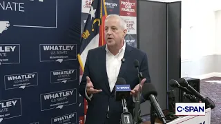 U.S. Senate candidate Michael Whatley confronts reporter on unfavorable poll