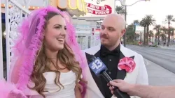 Hundreds of couples get married on Valentine's Day in Las Vegas