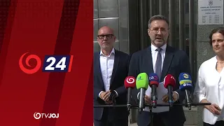Tlačová beseda strany SaS: Podanie trestného oznámenia (27.7.2026)