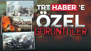 Katil İsrail Gazze'de saniyeler içinde aracı iki kez hedef aldı