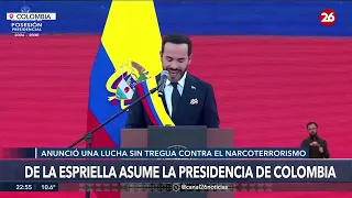 🚨 DE LA ESPRIELLA TAKES OFFICE IN COLOMBIA | Vows to "relentlessly defeat narcoterrorism"