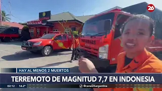 🚨TEMBLOR FUERTE | Sismo de 7,7 golpeó a Indonesia