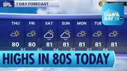 Tampa Bay Enjoys Beautiful Weather with Highs in the 70s and 80s