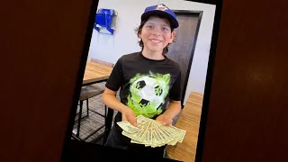12-year-old mowing lawns to pay for hockey camp scores good fortune