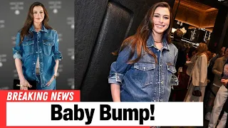 Anne Hathaway Steps Out in Style With Baby Bump