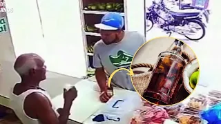 Security camera captures robbery of a corner store in Constanza over a bottle of rum