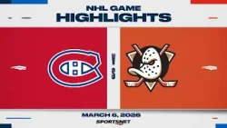 NHL Highlights | Canadiens vs. Ducks - March 6, 2026