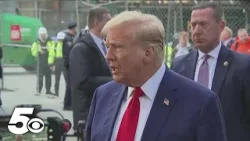 Trump greets supporters before returning to hush money trial