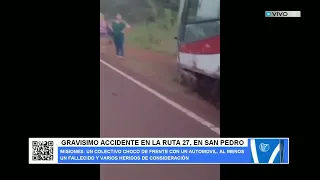 GRAVISIMO ACCIDENTE EN LA RUTA 27, EN SAN PEDRO