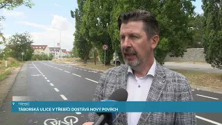 TÁBORSKÁ ULICE V TŘEBÍČI DOSTÁVÁ NOVÝ POVRCH