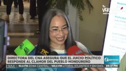 Directora del CNA asegura que juicio político responde al clamor del pueblo hondureño. Directora del CNA asegura que juicio político responde al clamor del pueblo hondureño.