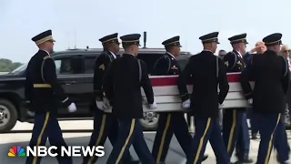 Trump attends dignified transfer of U.S. troops