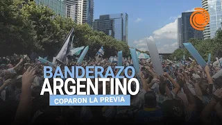 The SCALONETA already feels the SUPPORT: MASSIVE Argentine flag-waving demonstration before facin...