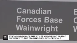 Strong wind behind rapid fire spreading at CFB Wainwright