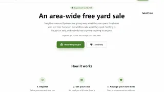 Free ‘yard sale’ connects Spokane wildfire survivors with neighbors who want to help