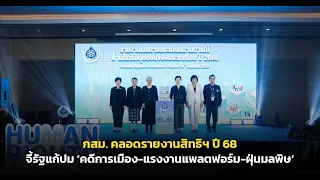 กสม.คลอดรายงานสิทธิฯ ปี 68 จี้รัฐแก้ปม ‘คดีการเมือง-แรงงานแพลตฟอร์ม-ฝุ่นมลพิษ’