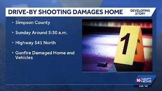 Drive-by shooting damages home, 2 vehicles in Simpson County