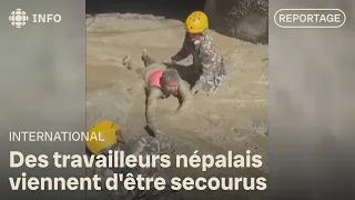 Searching for survivors in Nepal despite the threat of further mudslides