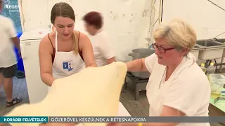 Épül a rétes sütő sátor Felsőtárkányban - 2026.07.30.