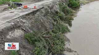 Bahagi ng slope protection sa Parua River sa Tarlac, napinsala | CLTV36 News Clip