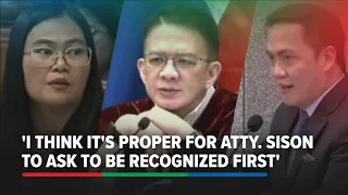 Ligutan calls out Sison for not waiting to be recognized before approaching witness, speaking