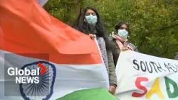 Montreal’s Indian diaspora protest crackdowns of “Cockroach” movement in India