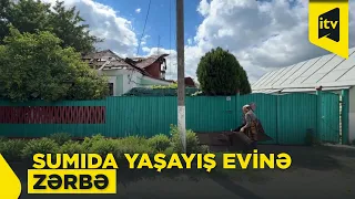 Rusiya dronu yaşayış evinə düşdü: Sumıda qadın xəsarət aldı