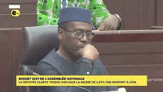 2027 National Assembly Budget: MP Gladys TOSSOU explains the 4.37% decrease