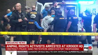Arrests made during protest outside Kroger headquarters in Cincinnati