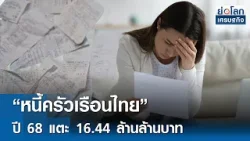 "หนี้ครัวเรือนไทย" ปี 68 แตะ 16.44 ล้านลบ. | ย่อโลกเศรษฐกิจ 1 เม.ย.69 "หนี้ครัวเรือนไทย" ปี 68 แตะ 16.44 ล้านลบ. | ย่อโลกเศรษฐกิจ 1 เม.ย.69
