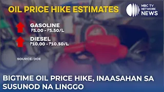 Bigtime oil price hike, inaasahan sa susunod na linggo