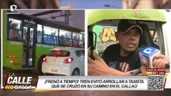 Braked in time! Train avoided hitting taxi driver who crossed its path in Callao