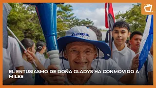 Doña Gladys demonstrates her love for the country