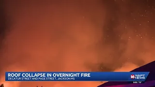 Large house fire sends flames, smoke into air near Decatur and Page Streets