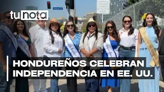 Hondurans in the U.S. celebrate Independence Day with massive parades in New York and Los Angeles