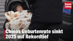 Land wird immer älter: Chinas Geburtenrate sinkt auf Rekordtief | krone.tv NEWS
