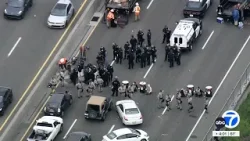 Pro-Palestinian protesters shut down Oakland freeway; 12 arrested by authorities
