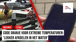 Extreme heat in Dordrecht, yet locals find ways to cool down