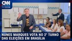 Presidente do TSE, Nunes Marques vota no 2º turno em Brasília | CNN ELEIÇÕES