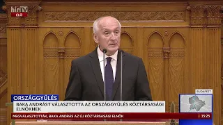Megválasztották Baka Andrást köztársasági elnöknek - HírTV