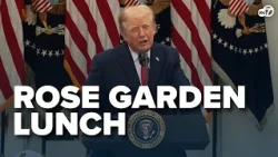 President Trump delivers remarks at Rose Garden lunch with first responders
