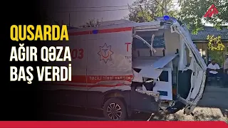 Təcili tibbi yardım avtomobili ilə yük maşını TOQQUŞDU | APA TV